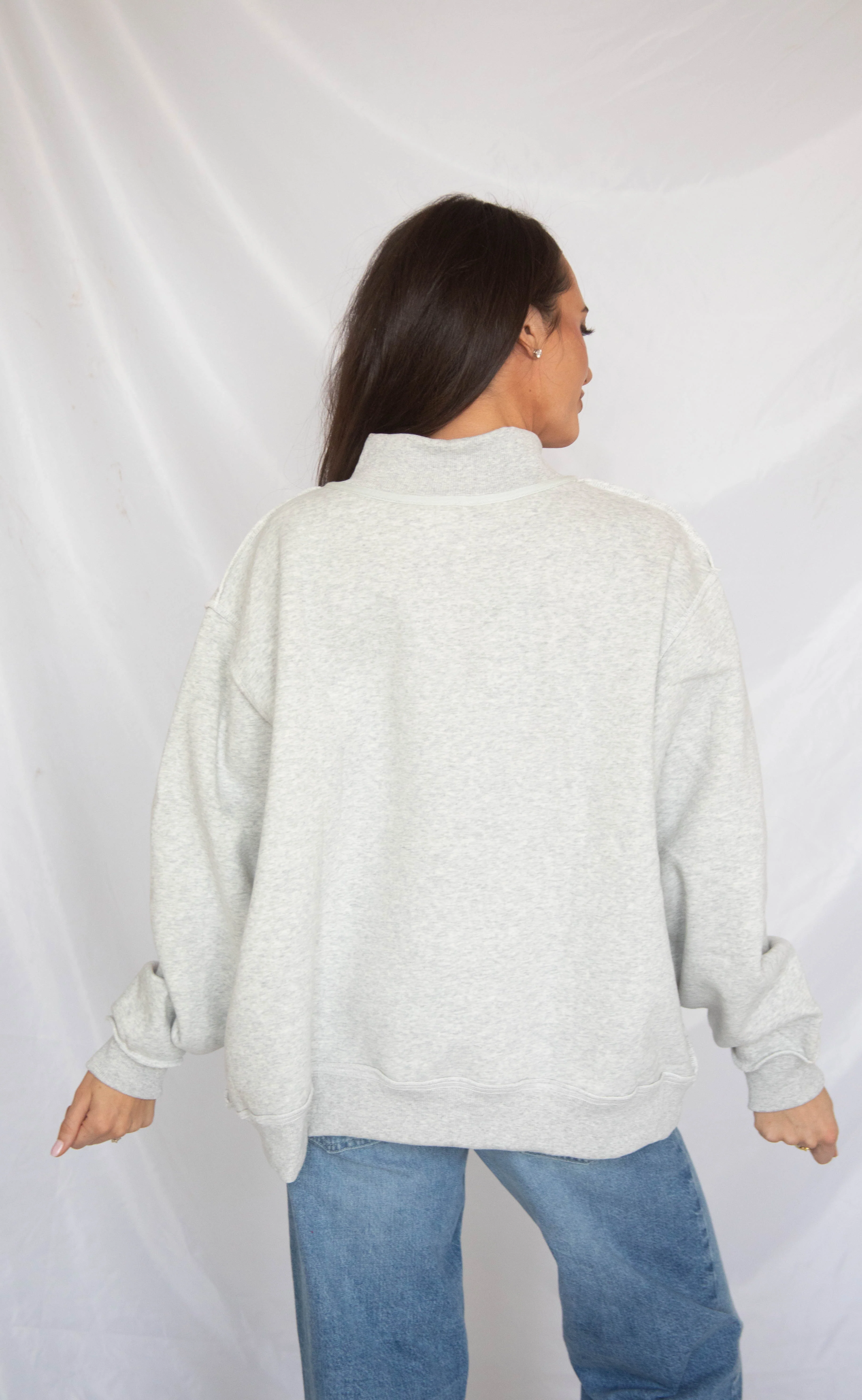 mother embroidered mock neck sweatshirt - Image 3