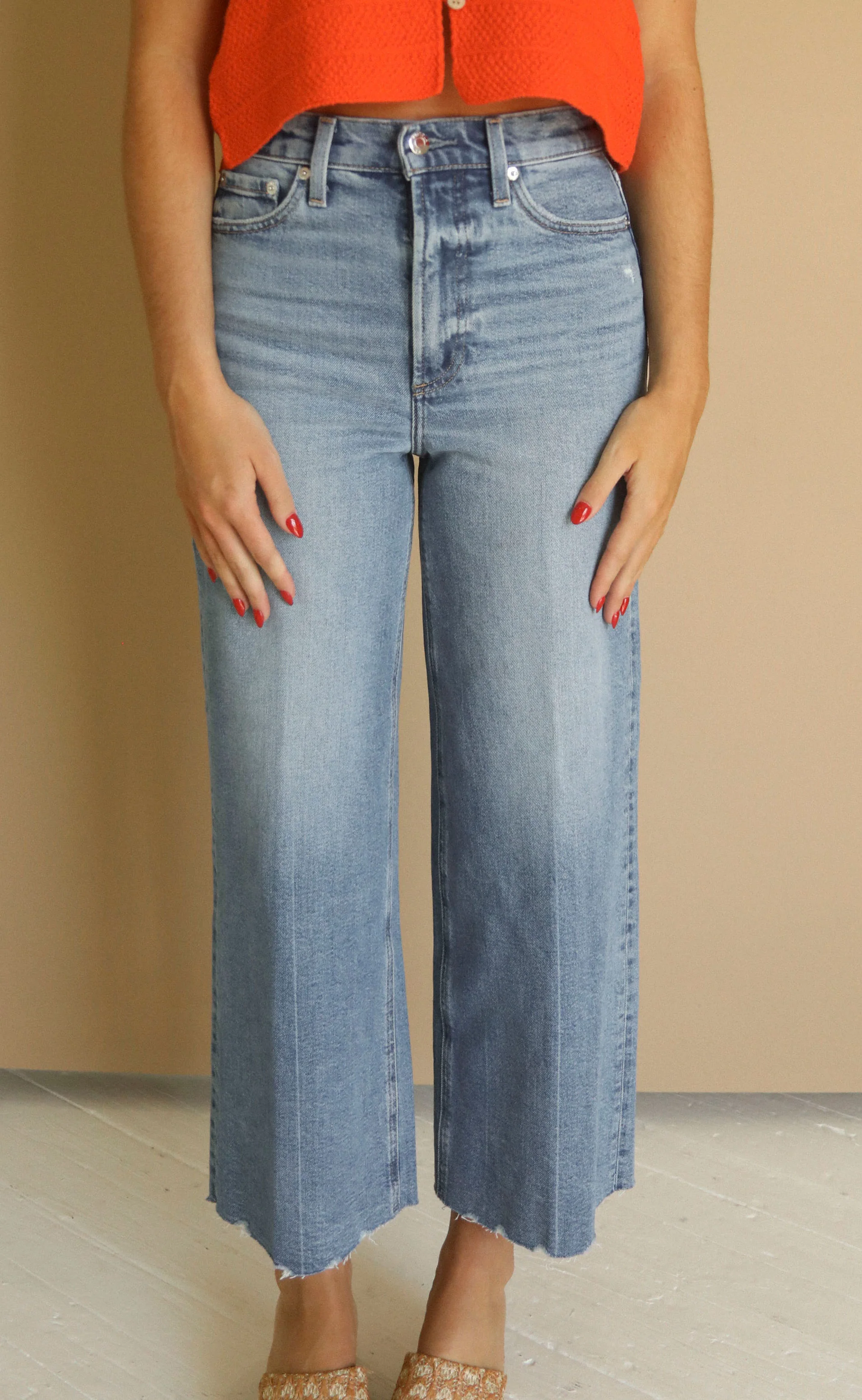 pistola: lana crop highrise ultra wide leg - rhythm vintage