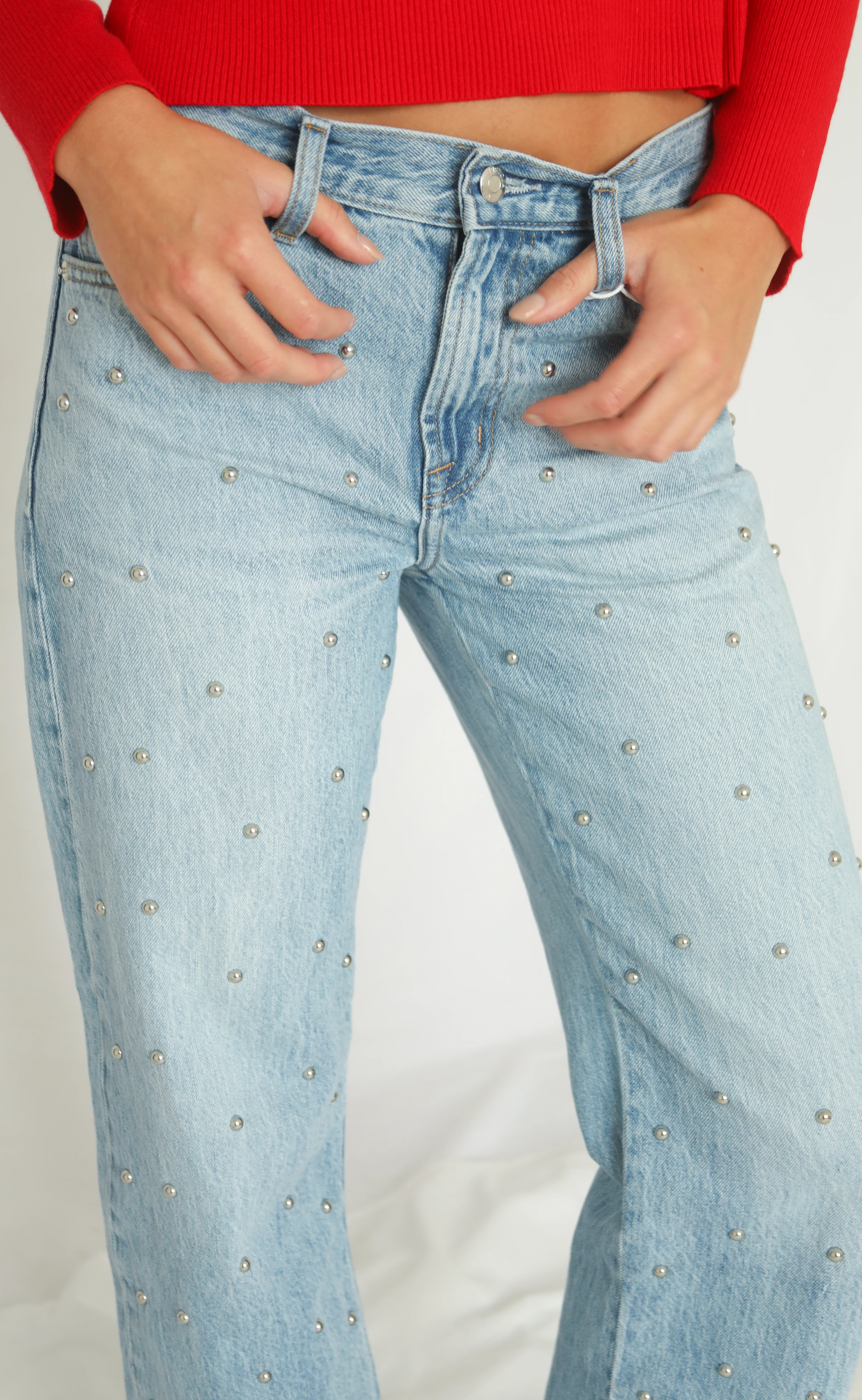 pistola: lexi mid rise bowed straight leg jean - aries - Image 2