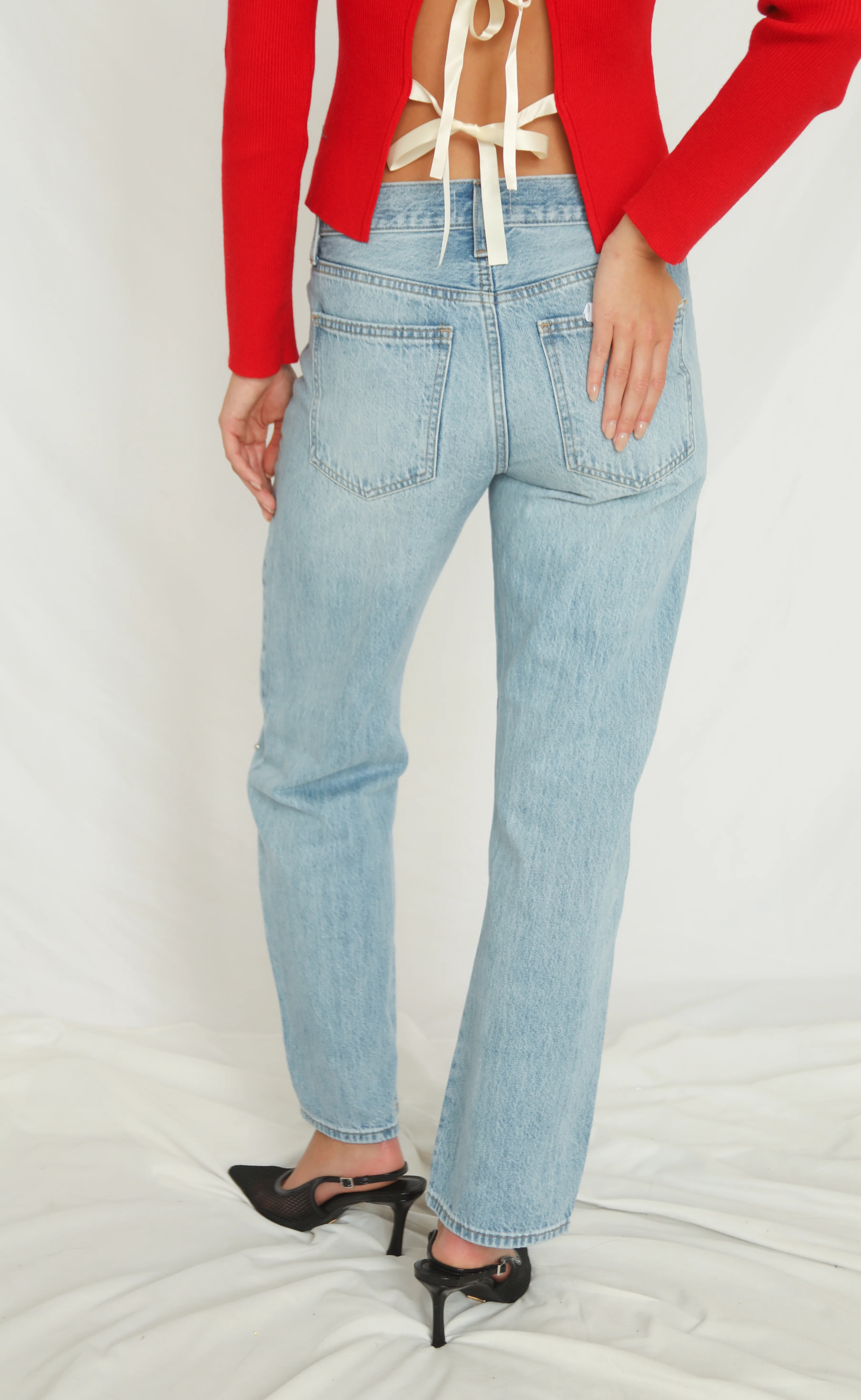 pistola: lexi mid rise bowed straight leg jean - aries - Image 3