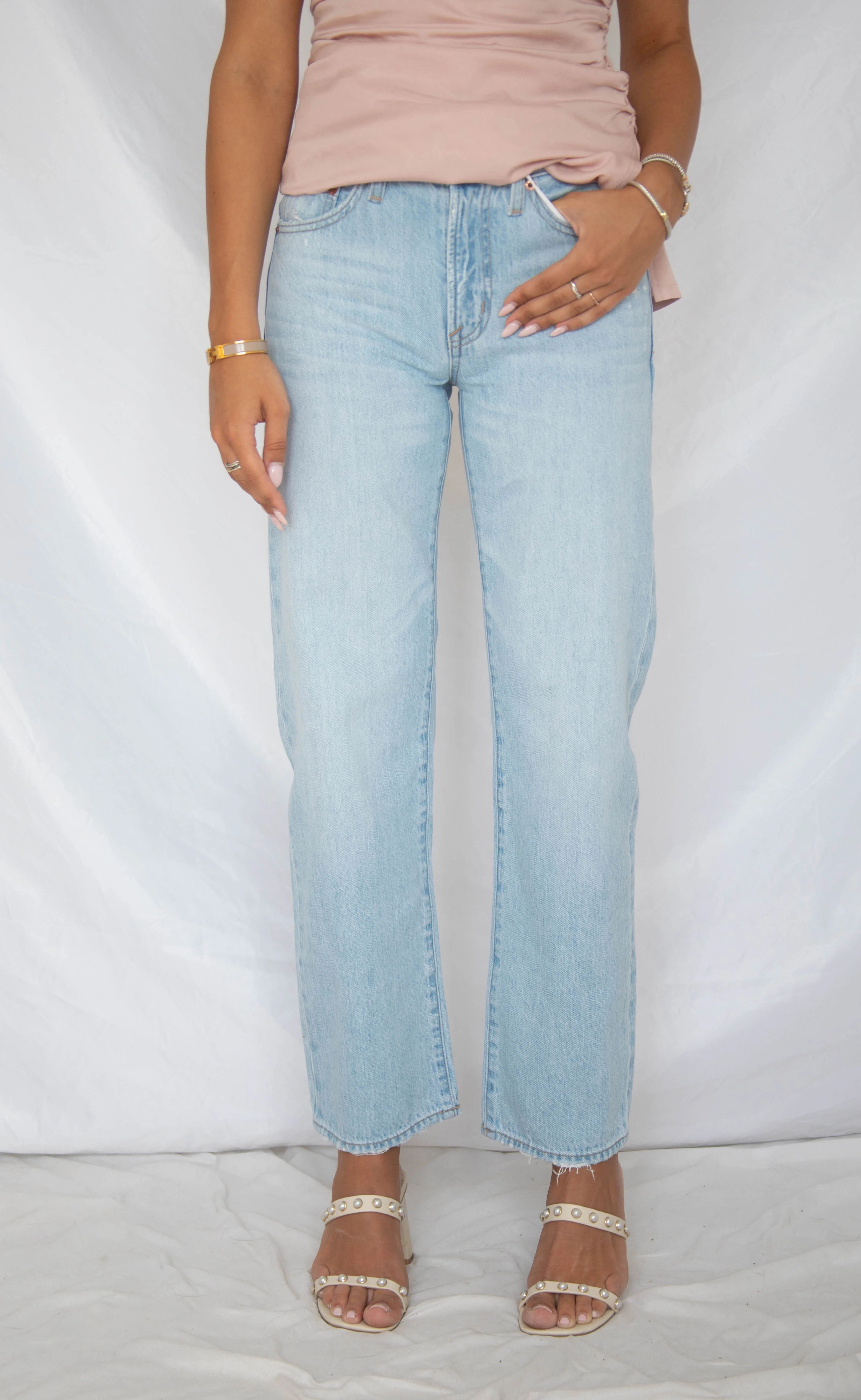 pistola: lexi mid rise bowed straight leg jeans - dolce vita vintage - Image 2