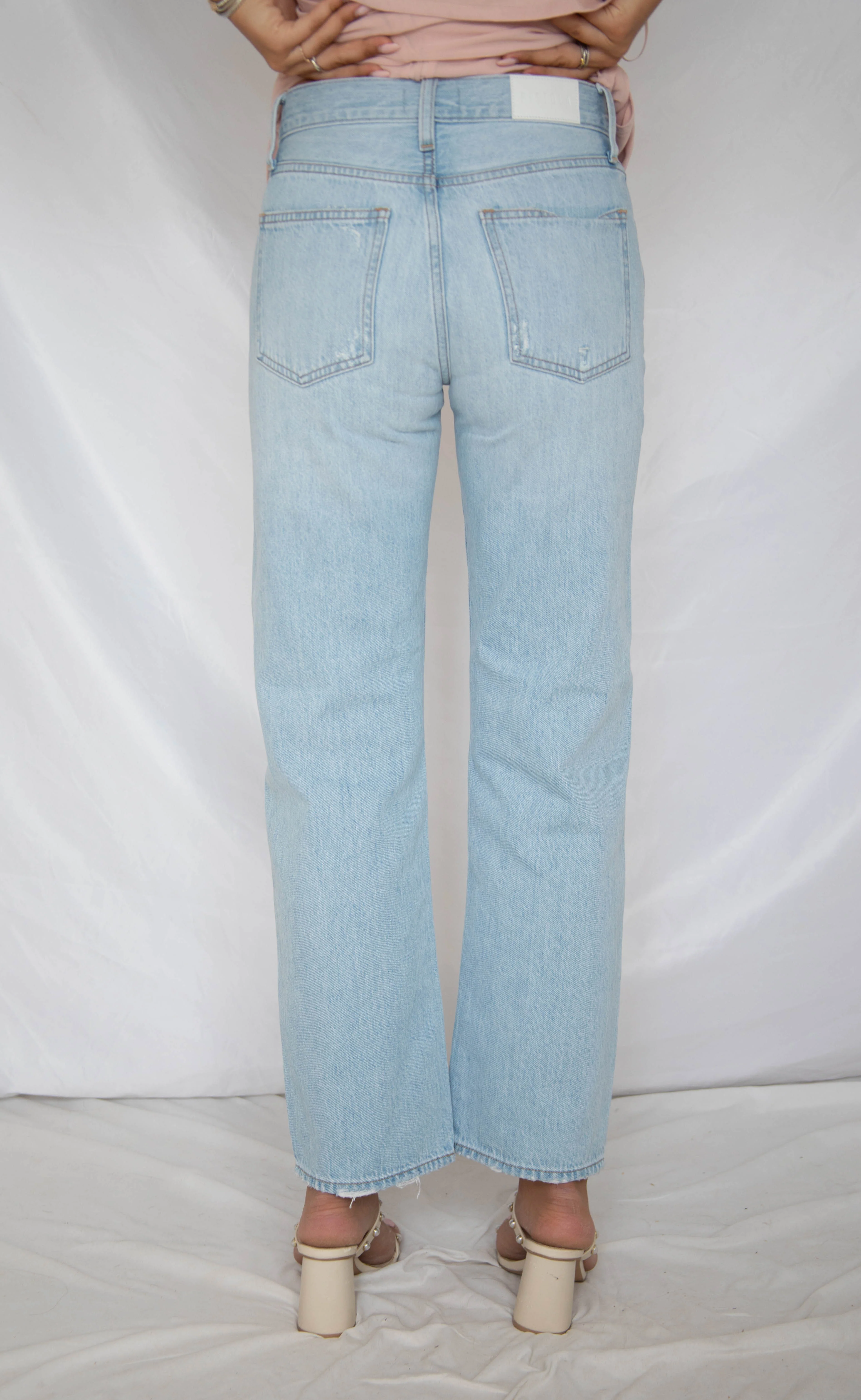 pistola: lexi mid rise bowed straight leg jeans - dolce vita vintage - Image 4