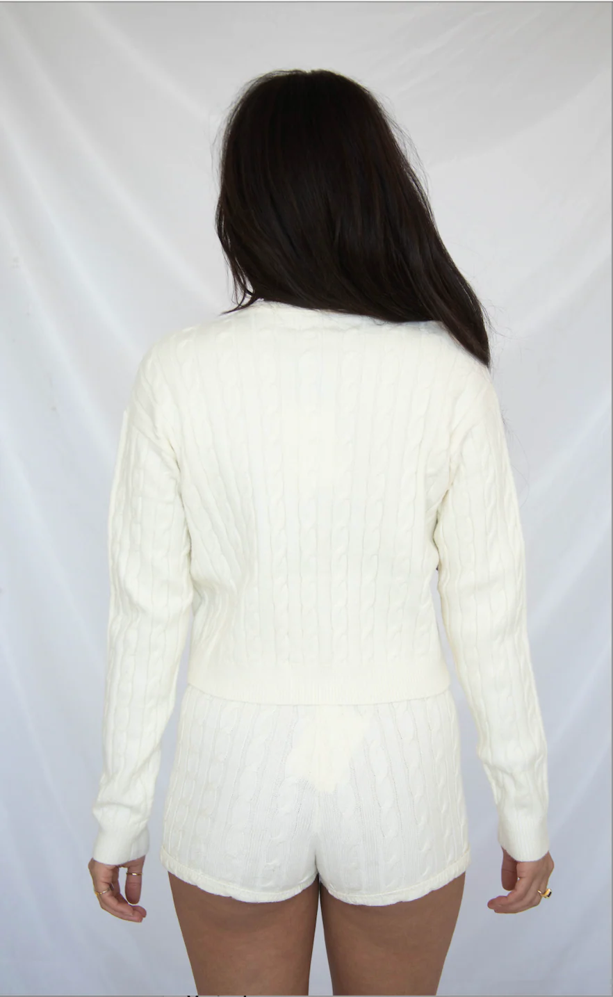 show me your mumu: throw on cardigan - snow cable knit - Image 3