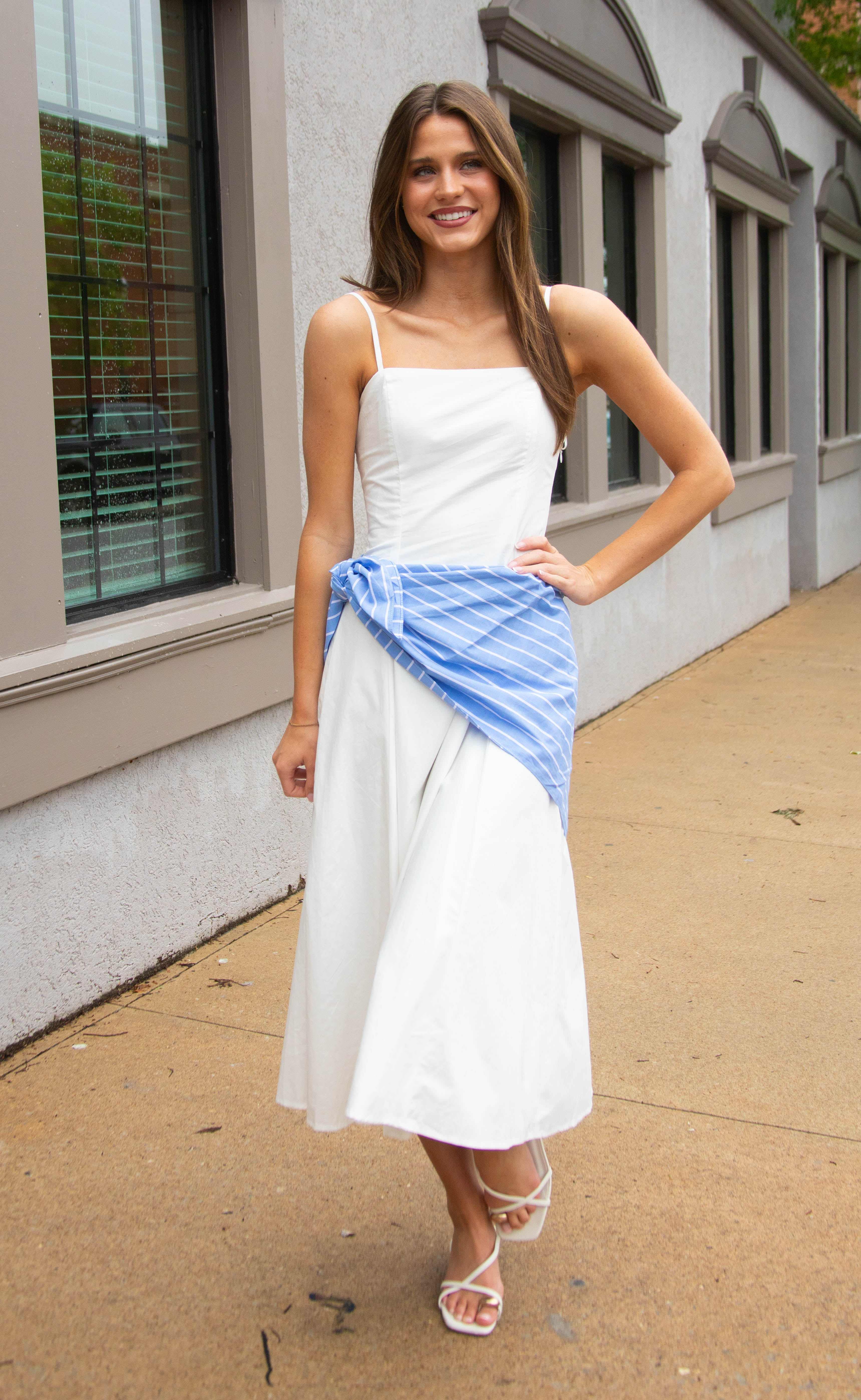coastal charm stripe tie maxi dress - Image 2