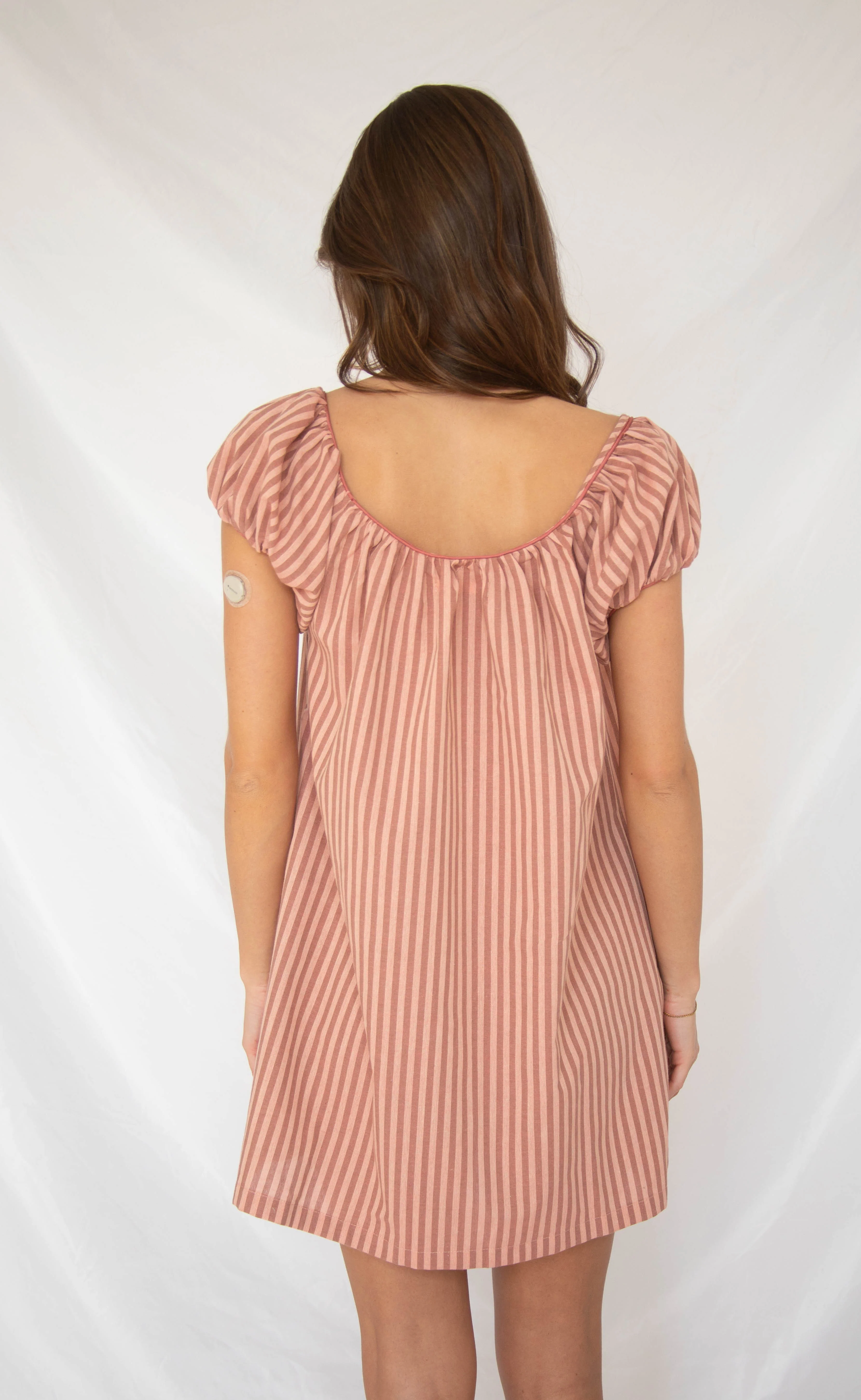 summer candy striped babydoll dress - Image 3