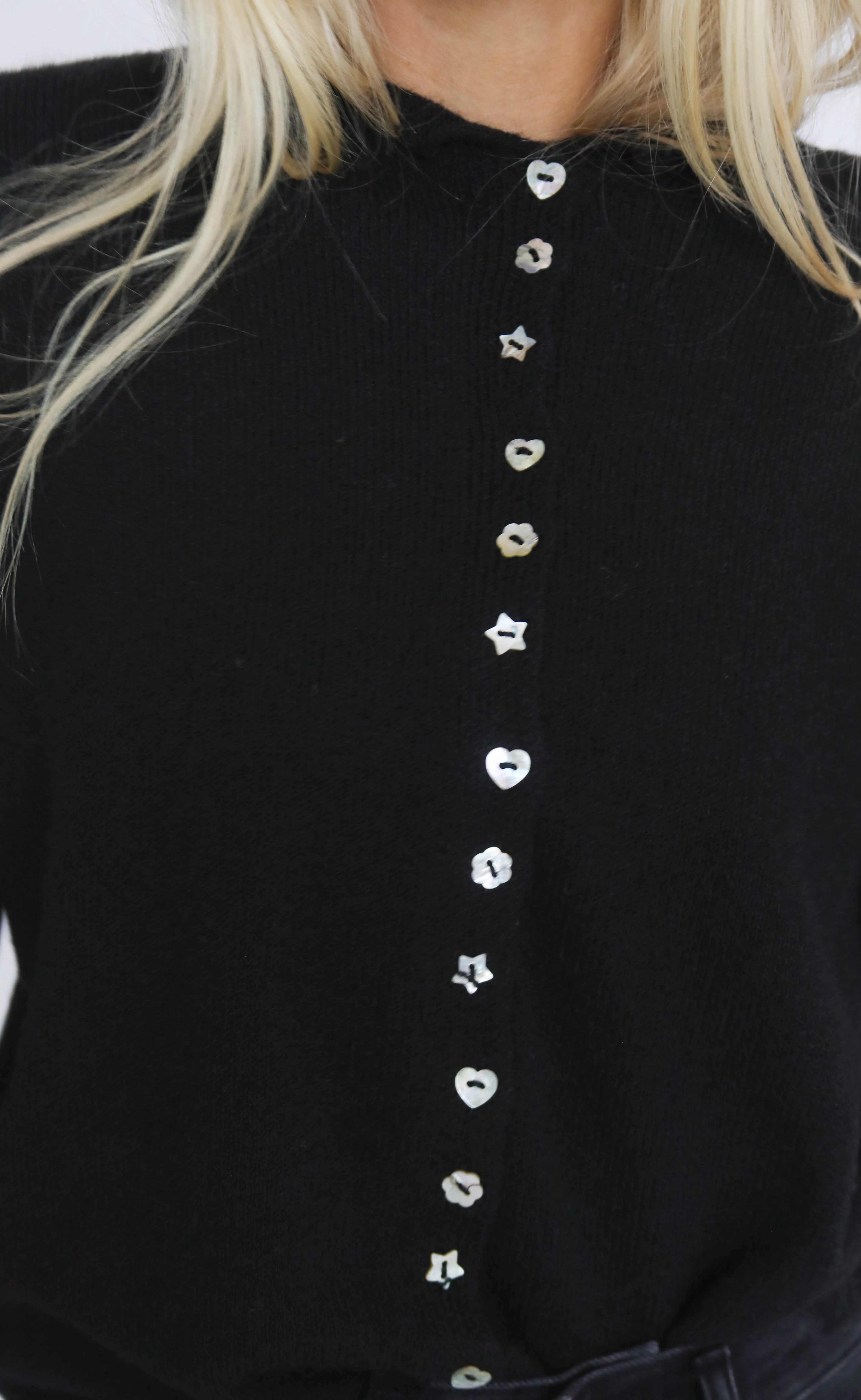 take heart cardigan - black - Image 3