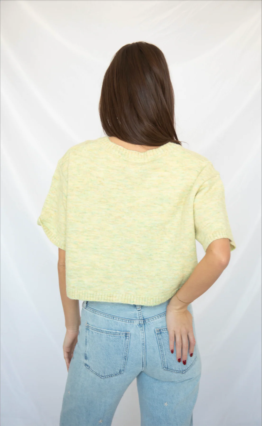 tell the truth short sleeve cardigan - green - Image 3