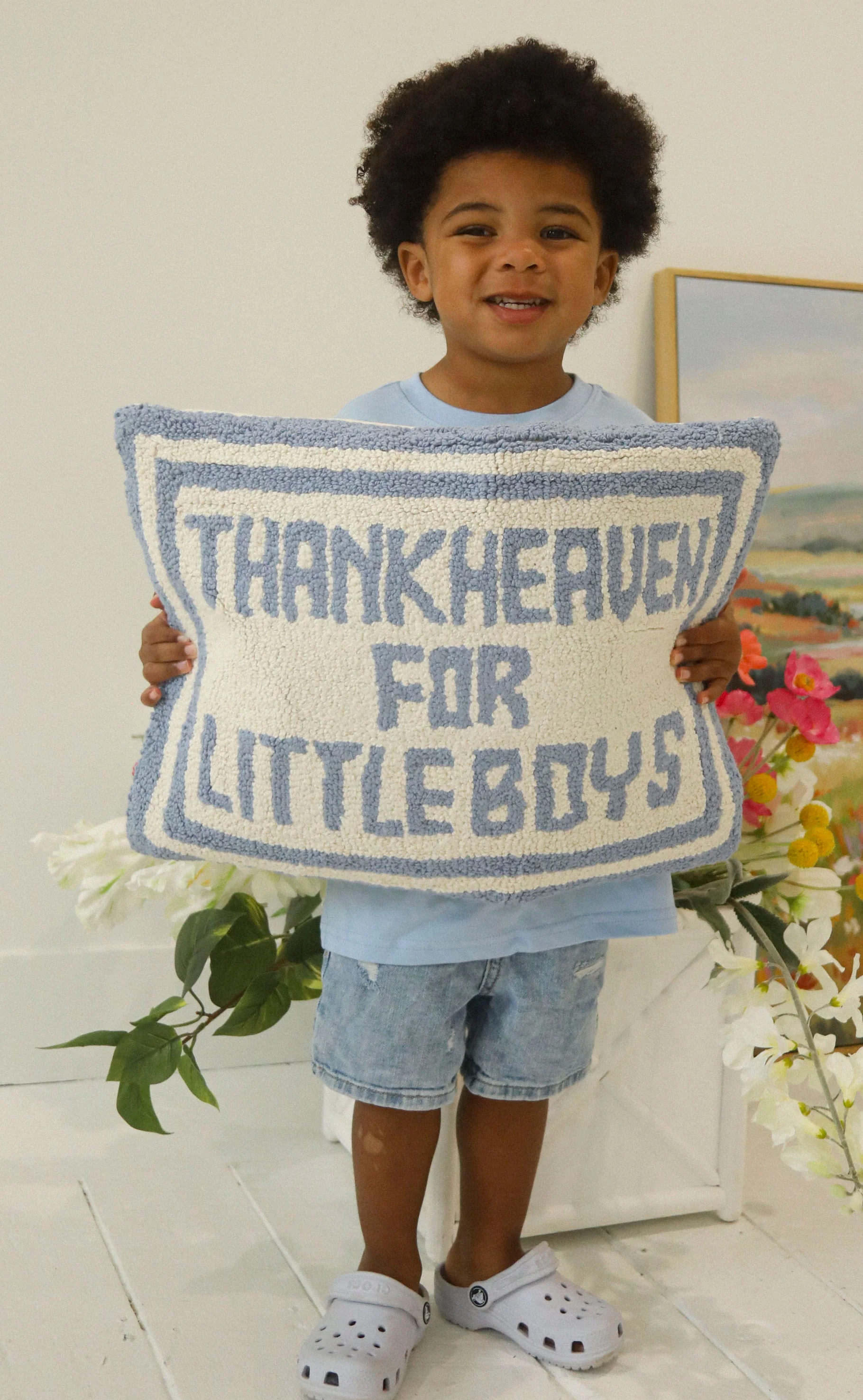 thank heaven throw pillow