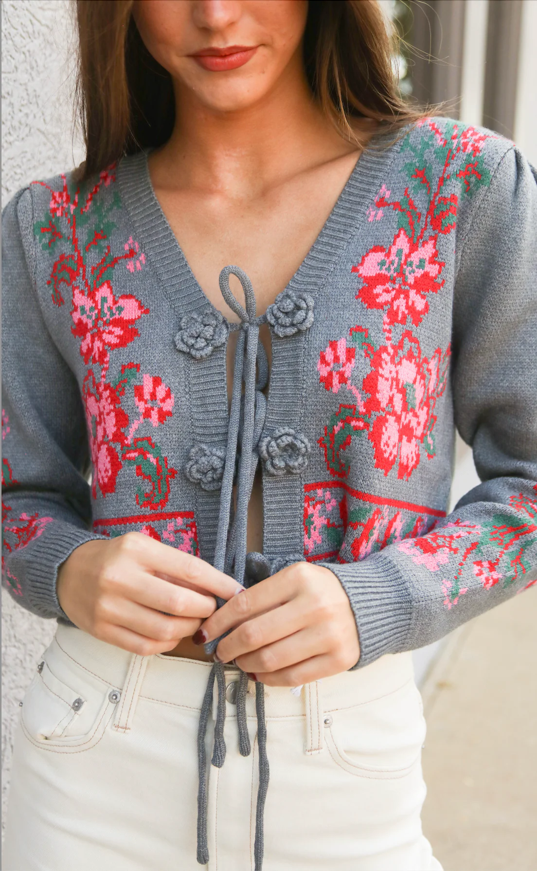 there she goes floral cardigan - Image 2