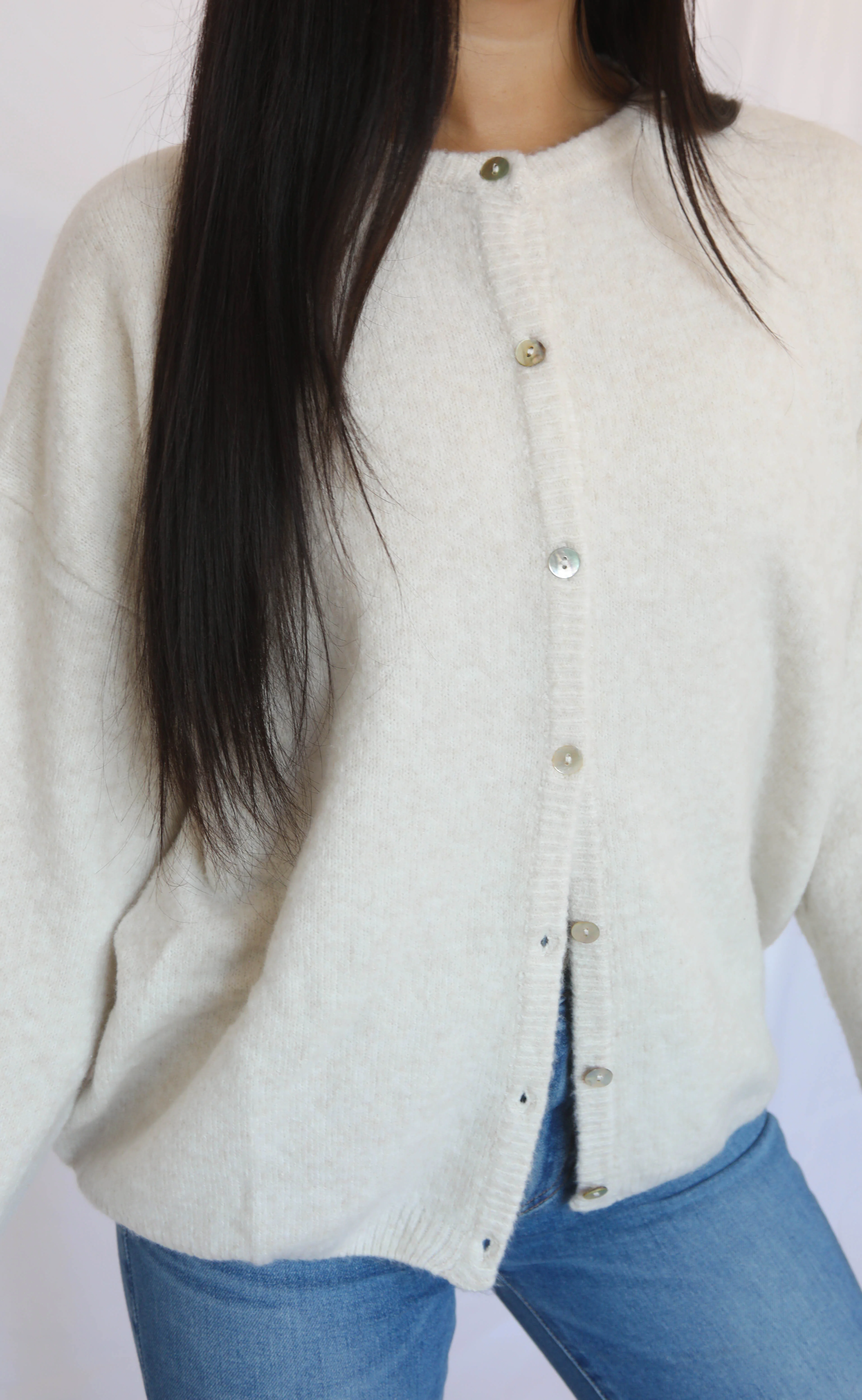 they want it all cardigan - ivory - Image 2
