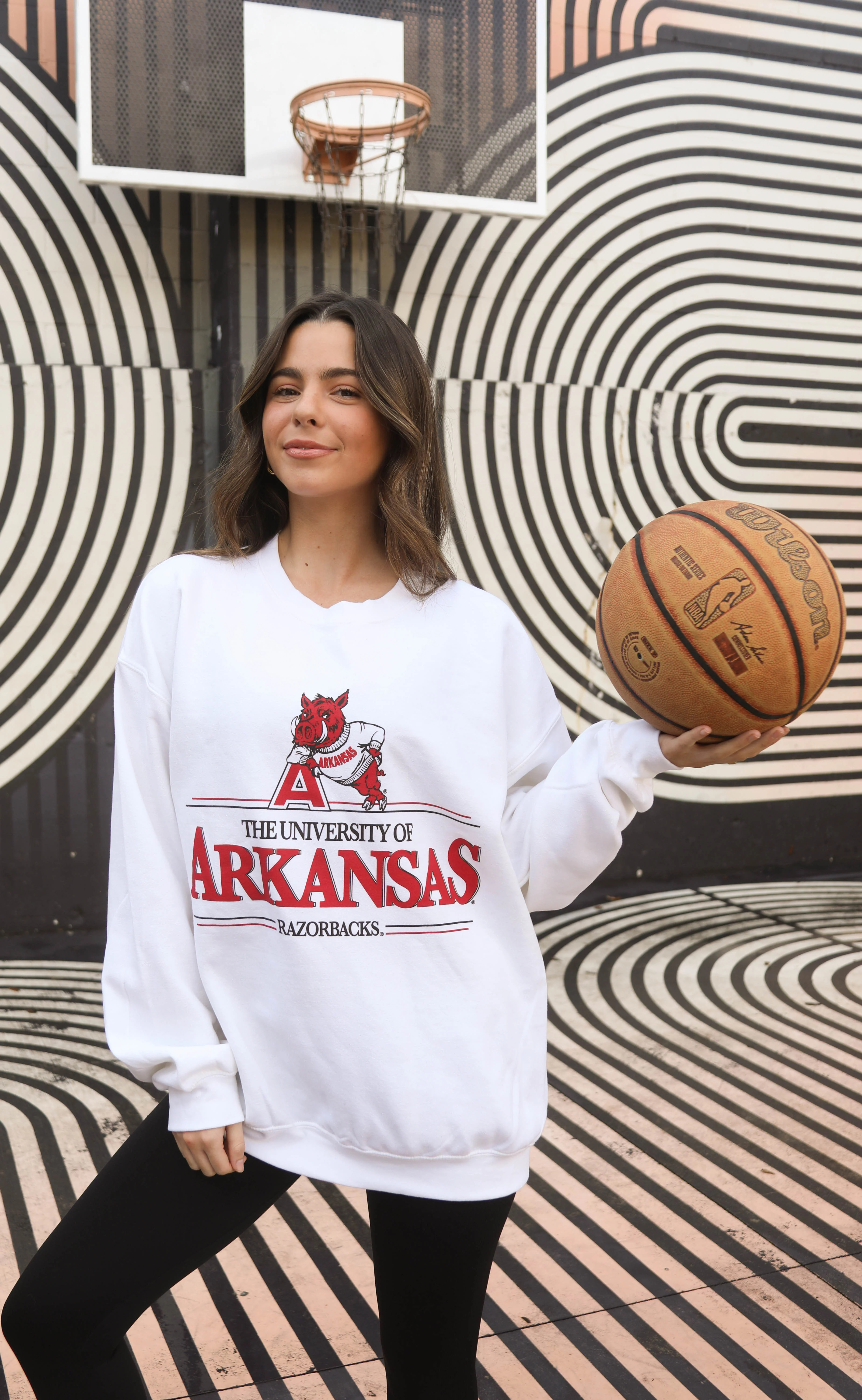 charlie southern: university of arkansas vault sweatshirt - white - Image 2