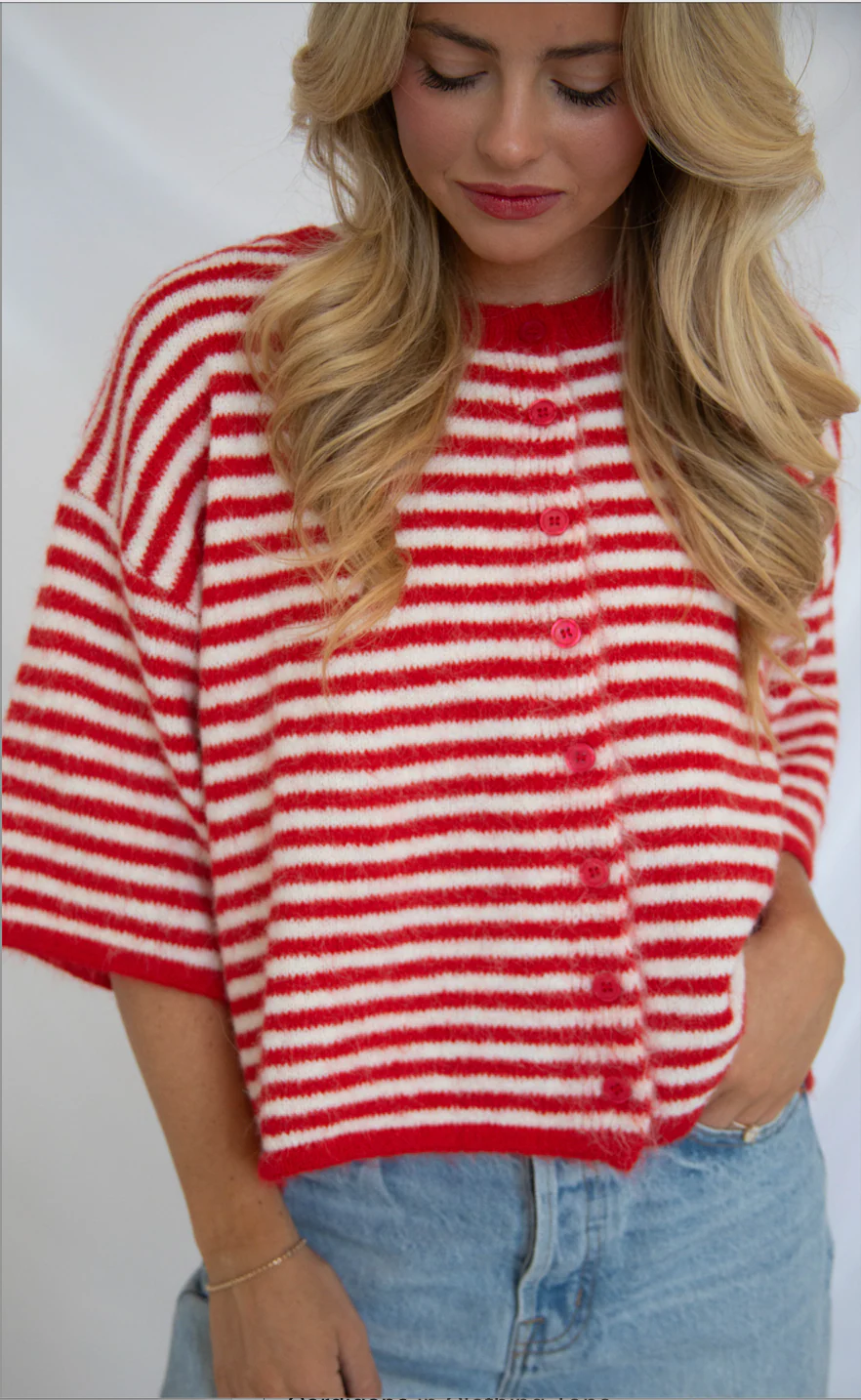 working on me striped cardigan - Image 2