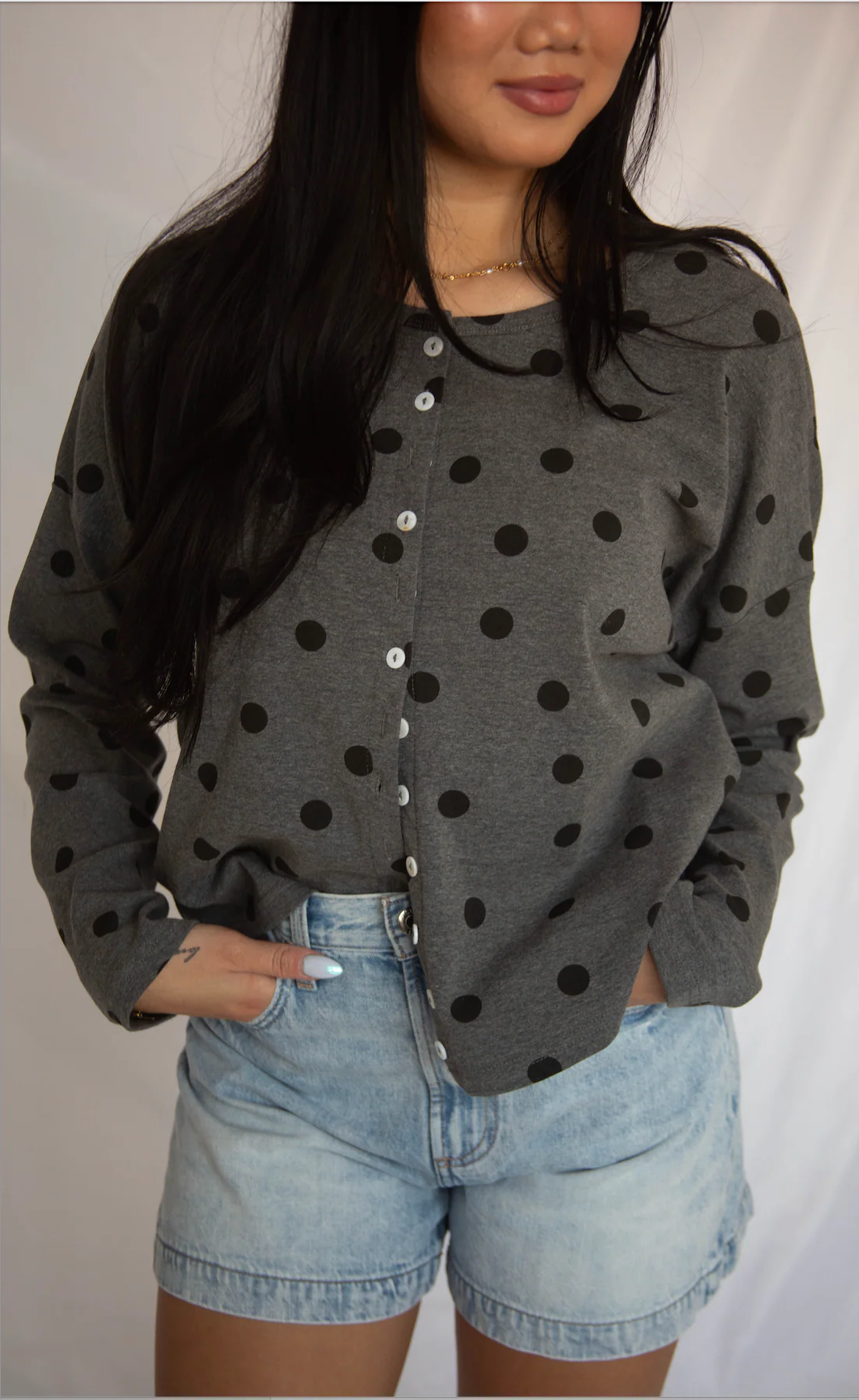 wrapped around you polka dot cardigan - Image 2