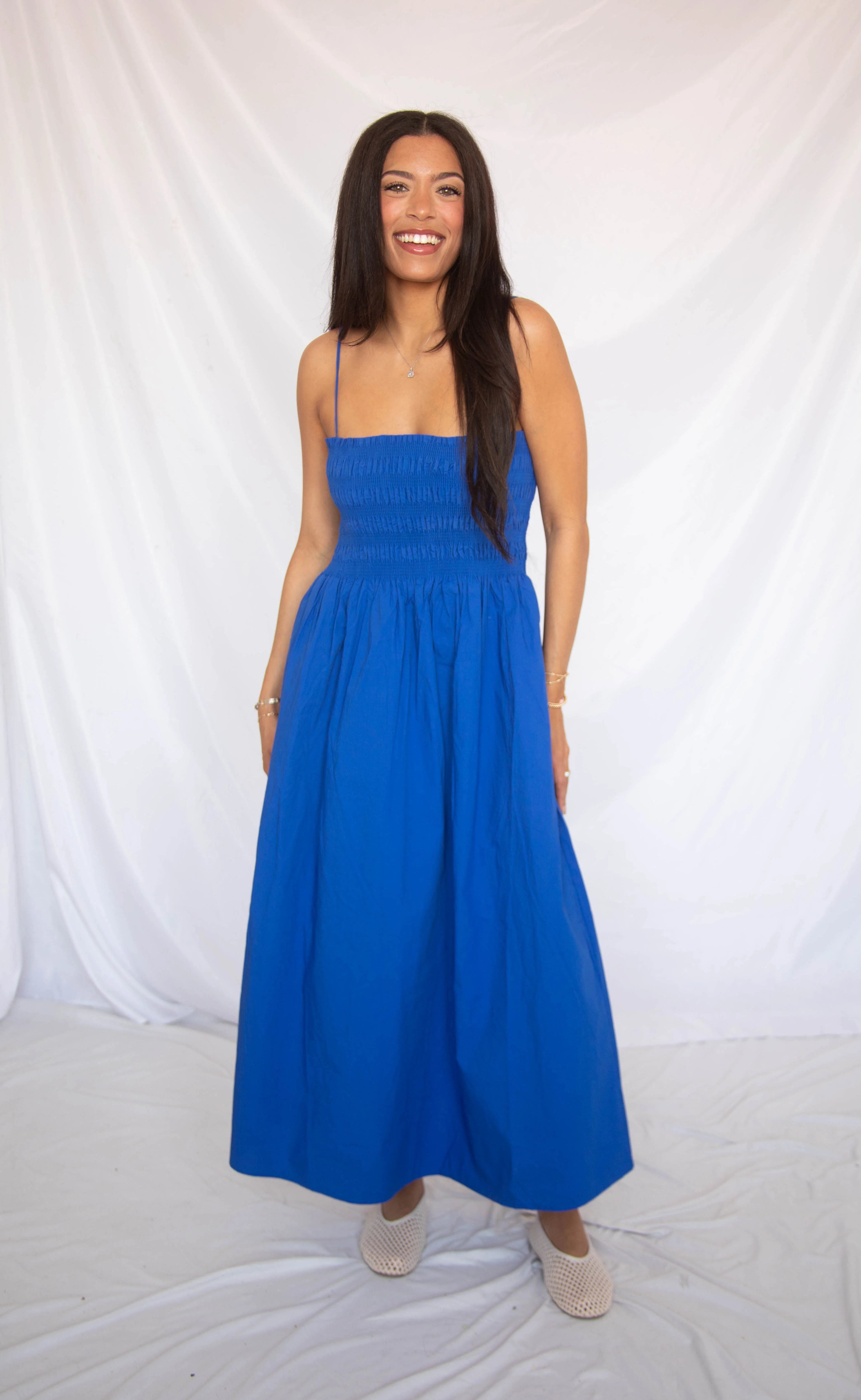 z supply: cornelia poplin midi dress - nautical